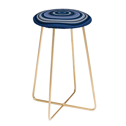 Sheila Wenzel-Ganny Shades of Blue Mandala Counter Stool