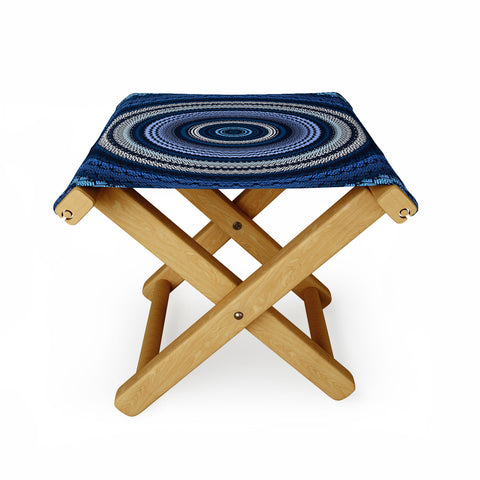 Sheila Wenzel-Ganny Shades of Blue Mandala Folding Stool