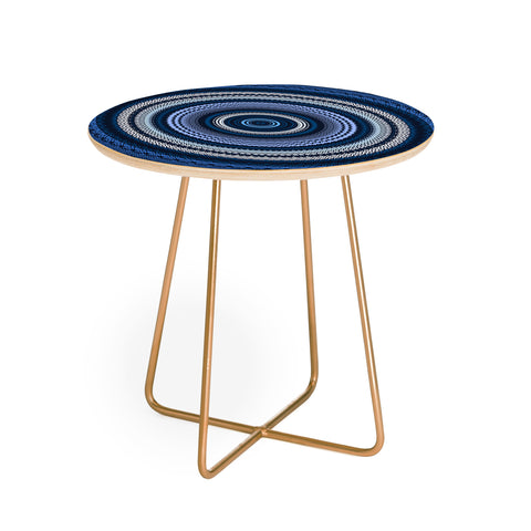 Sheila Wenzel-Ganny Shades of Blue Mandala Round Side Table