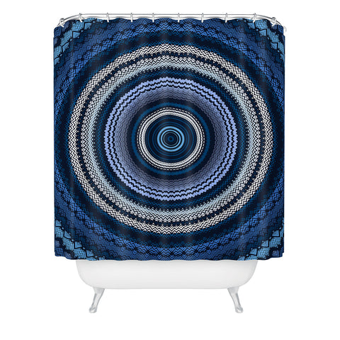 Sheila Wenzel-Ganny Shades of Blue Mandala Shower Curtain