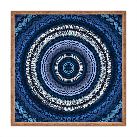 Sheila Wenzel-Ganny Shades of Blue Mandala Square Tray