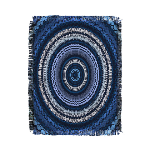 Sheila Wenzel-Ganny Shades of Blue Mandala Throw Blanket