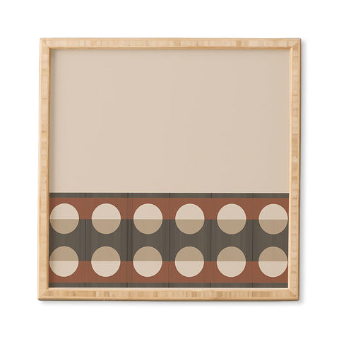 Sheila Wenzel-Ganny Sienna Minimalist Dot Stripes Framed Wall Art