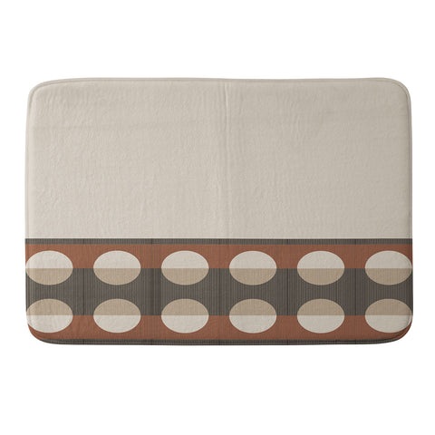 Sheila Wenzel-Ganny Sienna Minimalist Dot Stripes Memory Foam Bath Mat