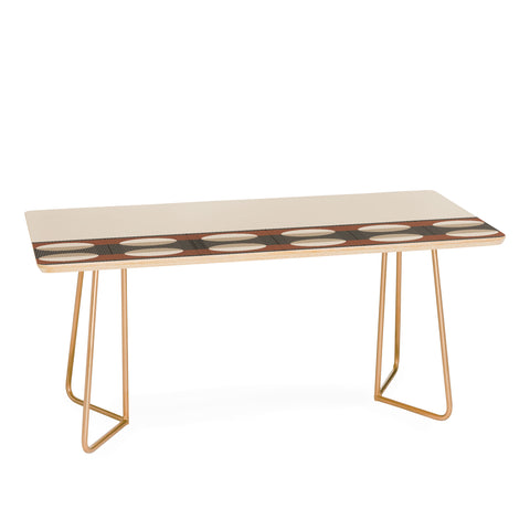 Sheila Wenzel-Ganny Sienna Minimalist Dot Stripes Coffee Table