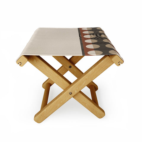 Sheila Wenzel-Ganny Sienna Minimalist Dot Stripes Folding Stool