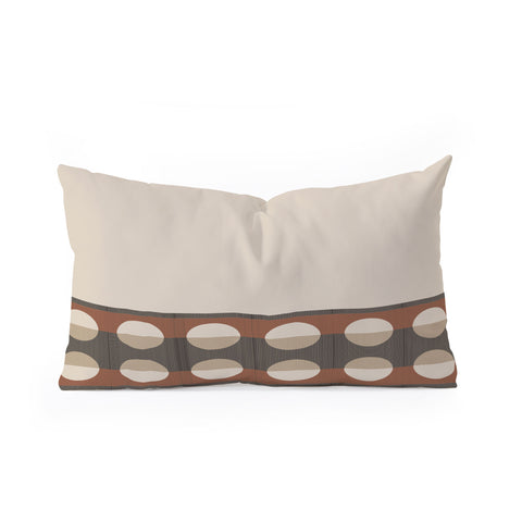 Sheila Wenzel-Ganny Sienna Minimalist Dot Stripes Oblong Throw Pillow