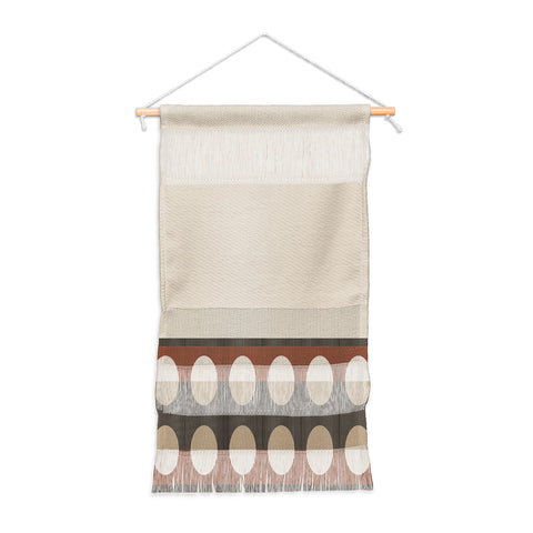 Sheila Wenzel-Ganny Sienna Minimalist Dot Stripes Wall Hanging Portrait