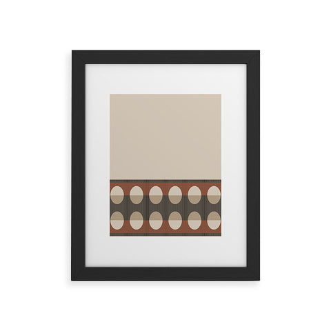 Sheila Wenzel-Ganny Sienna Minimalist Dot Stripes Framed Art Print