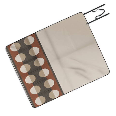 Sheila Wenzel-Ganny Sienna Minimalist Dot Stripes Picnic Blanket