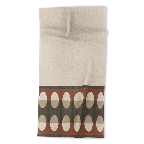 Sheila Wenzel-Ganny Sienna Minimalist Dot Stripes Beach Towel