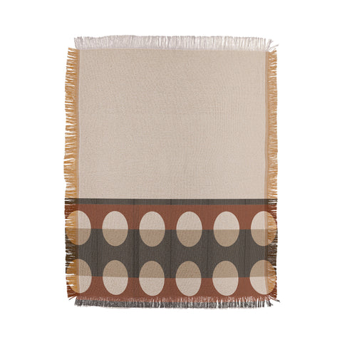 Sheila Wenzel-Ganny Sienna Minimalist Dot Stripes Throw Blanket