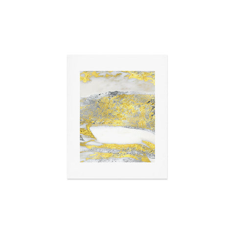 Sheila Wenzel-Ganny Silver and Gold Marble Design Art Print