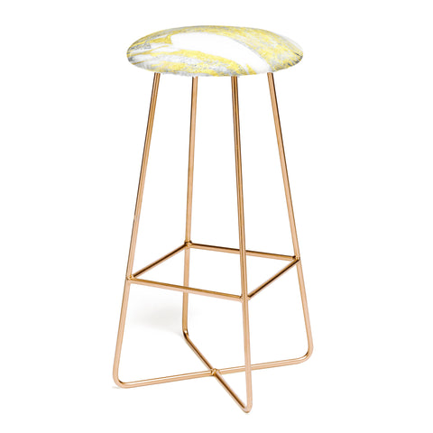 Sheila Wenzel-Ganny Silver and Gold Marble Design Bar Stool