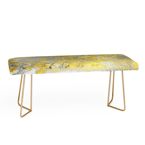 Sheila Wenzel-Ganny Silver and Gold Marble Design Bench