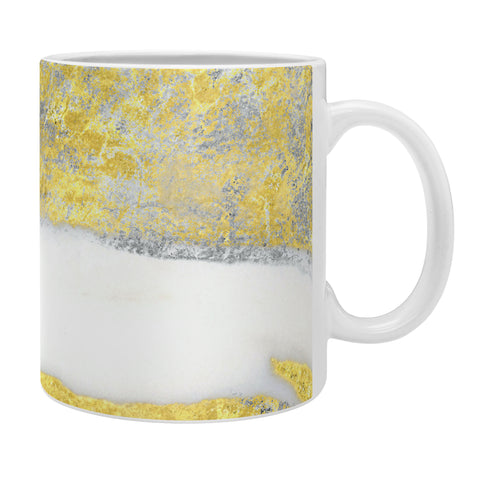 Sheila Wenzel-Ganny Silver and Gold Marble Design Coffee Mug