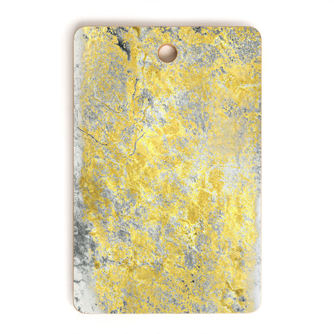 Sheila Wenzel-Ganny Silver and Gold Marble Design Cutting Board Rectangle