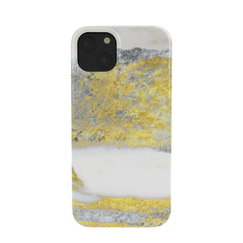 Sheila Wenzel-Ganny Silver and Gold Marble Design Phone Case