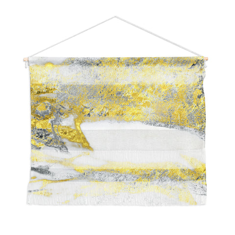 Sheila Wenzel-Ganny Silver and Gold Marble Design Wall Hanging Landscape