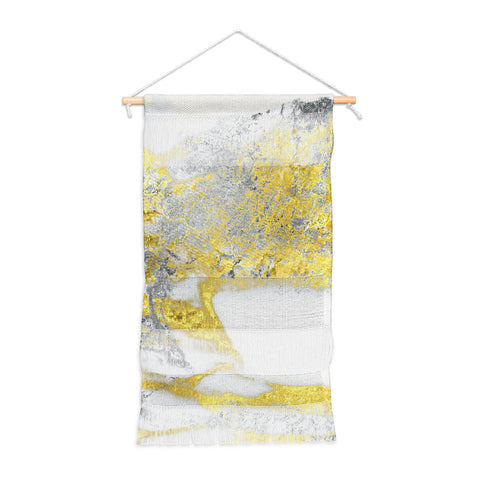 Sheila Wenzel-Ganny Silver and Gold Marble Design Wall Hanging Portrait