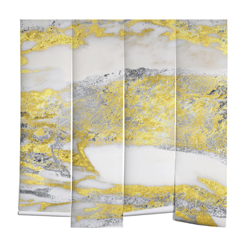 Sheila Wenzel-Ganny Silver and Gold Marble Design Wall Mural