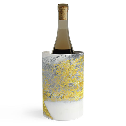 Sheila Wenzel-Ganny Silver and Gold Marble Design Wine Chiller