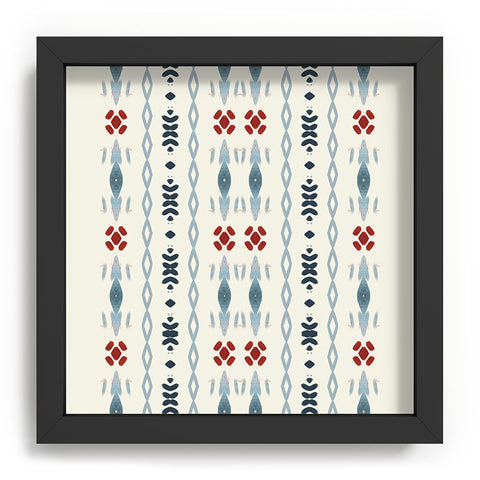 Sheila Wenzel-Ganny Simple Blue Tribal Recessed Framing Square