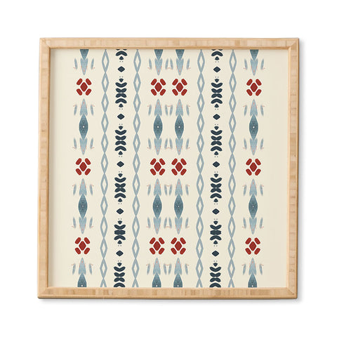 Sheila Wenzel-Ganny Simple Blue Tribal Framed Wall Art
