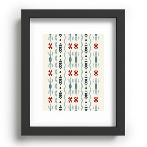 Sheila Wenzel-Ganny Simple Blue Tribal Recessed Framing Rectangle