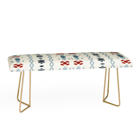 Sheila Wenzel-Ganny Simple Blue Tribal Bench