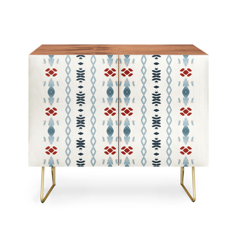 Sheila Wenzel-Ganny Simple Blue Tribal Credenza