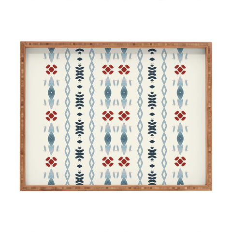Sheila Wenzel-Ganny Simple Blue Tribal Rectangular Tray