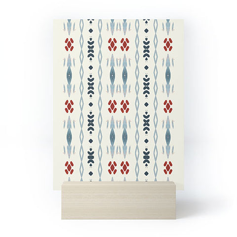 Sheila Wenzel-Ganny Simple Blue Tribal Mini Art Print