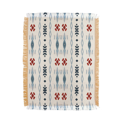 Sheila Wenzel-Ganny Simple Blue Tribal Throw Blanket