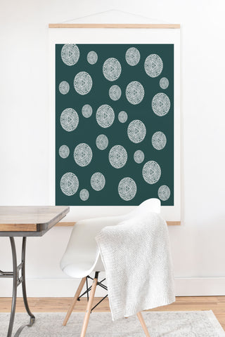 Sheila Wenzel-Ganny Snowflake Polka Dots Art Print And Hanger