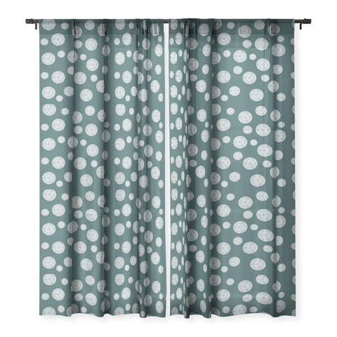 Sheila Wenzel-Ganny Snowflake Polka Dots Sheer Window Curtain