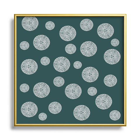 Sheila Wenzel-Ganny Snowflake Polka Dots Metal Square Framed Art Print