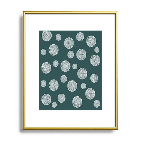 Sheila Wenzel-Ganny Snowflake Polka Dots Metal Framed Art Print