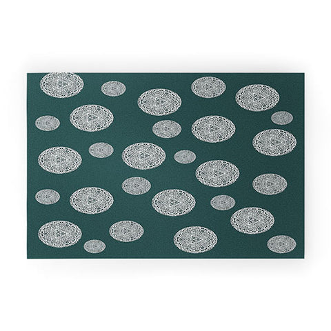 Sheila Wenzel-Ganny Snowflake Polka Dots Welcome Mat