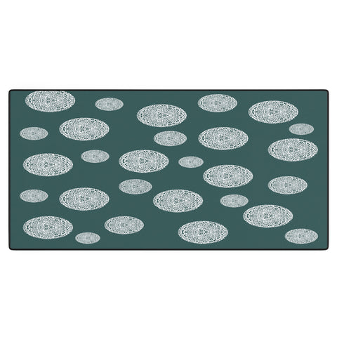 Sheila Wenzel-Ganny Snowflake Polka Dots Desk Mat