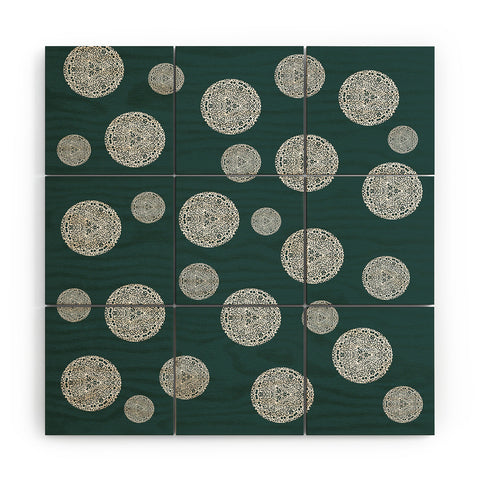 Sheila Wenzel-Ganny Snowflake Polka Dots Wood Wall Mural