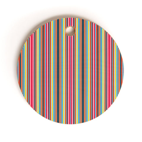 Sheila Wenzel-Ganny Sporty Stripes Cutting Board Round