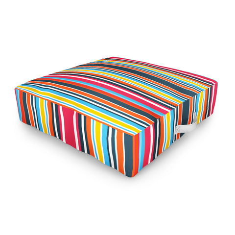 Sheila Wenzel-Ganny Sporty Stripes Outdoor Floor Cushion