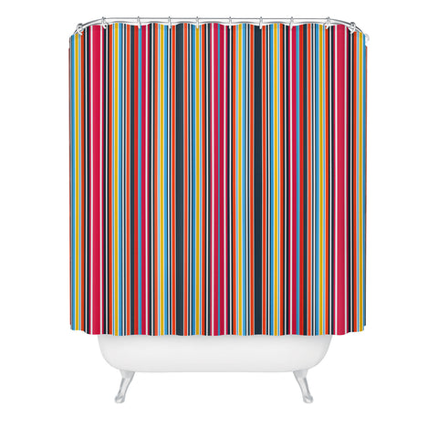 Sheila Wenzel-Ganny Sporty Stripes Shower Curtain