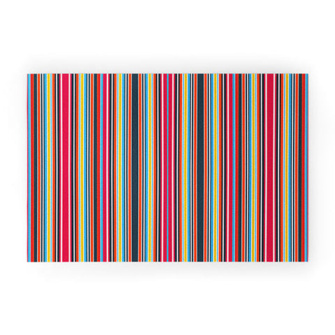 Sheila Wenzel-Ganny Sporty Stripes Welcome Mat