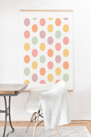 Sheila Wenzel-Ganny Spring Bloom Polka Dots Art Print And Hanger