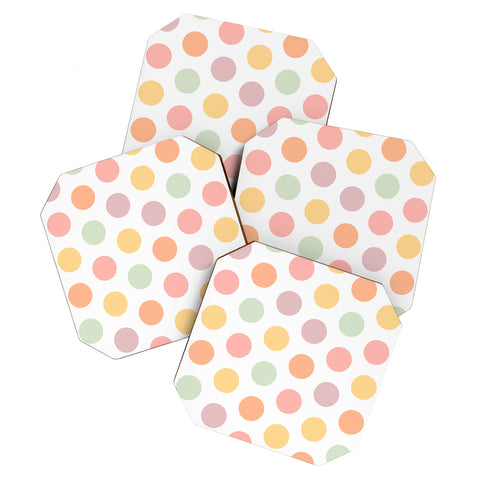 Sheila Wenzel-Ganny Spring Bloom Polka Dots Coaster Set