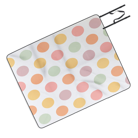 Sheila Wenzel-Ganny Spring Bloom Polka Dots Outdoor Blanket
