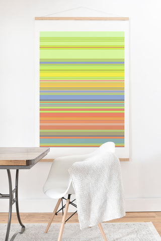 Sheila Wenzel-Ganny Spring Pastel Stripes Art Print And Hanger