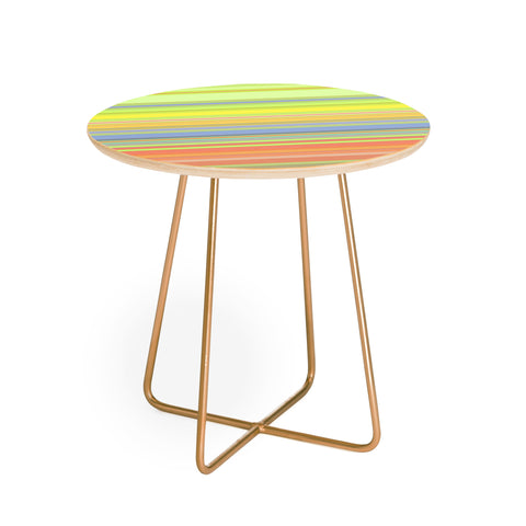 Sheila Wenzel-Ganny Spring Pastel Stripes Round Side Table